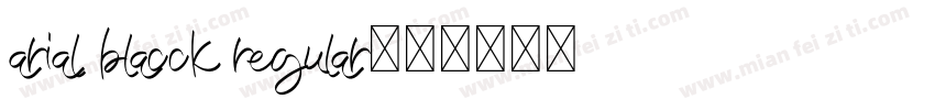arial blacck regular字体转换